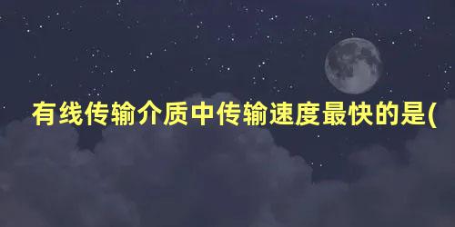 有线传输介质中传输速度最快的是( )